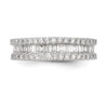 14K White Gold 1.5 carat Baguette/Round Diamond Complete Band