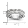 14K White Gold 1.5 carat Baguette/Round Diamond Complete Band