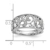 14K White Gold Swirled 1/6 carat Complete Diamond Band