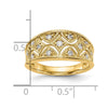14K Vintage 1/4 carat Complete Diamond Band
