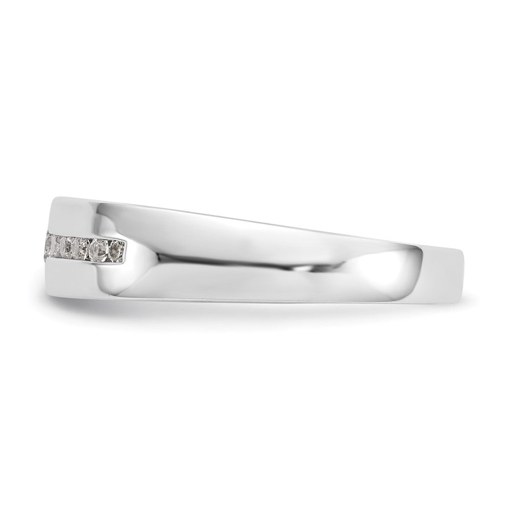 14K White Gold Lab Grown Diamond VS/SI+ G+ Men's Band