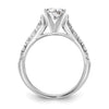 Peg Set Diamond Semi-mount Engagement Rings