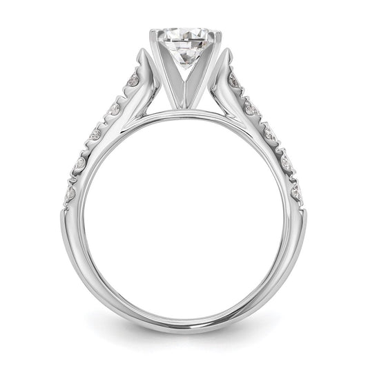 Peg Set Diamond Semi-mount Engagement Rings