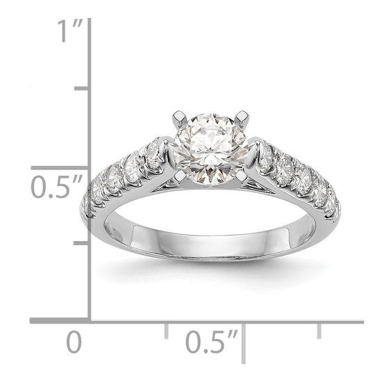 Peg Set Diamond Semi-mount Engagement Rings