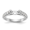 Peg Set Diamond Semi-mount Engagement Rings