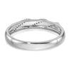 14K White Gold AA Quality 1/8 carat Diamond Trio Complete Men's Wedding Band