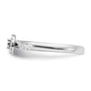14K White Gold Halo AA Quality 1/8 carat Diamond Trio Complete Engagement Ring