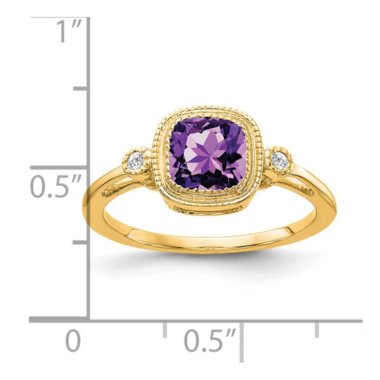 Cushion Gemstone and Diamond Rings
