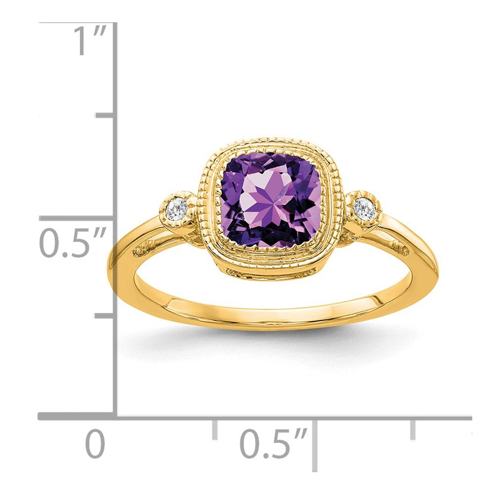 Cushion Gemstone and Diamond Rings