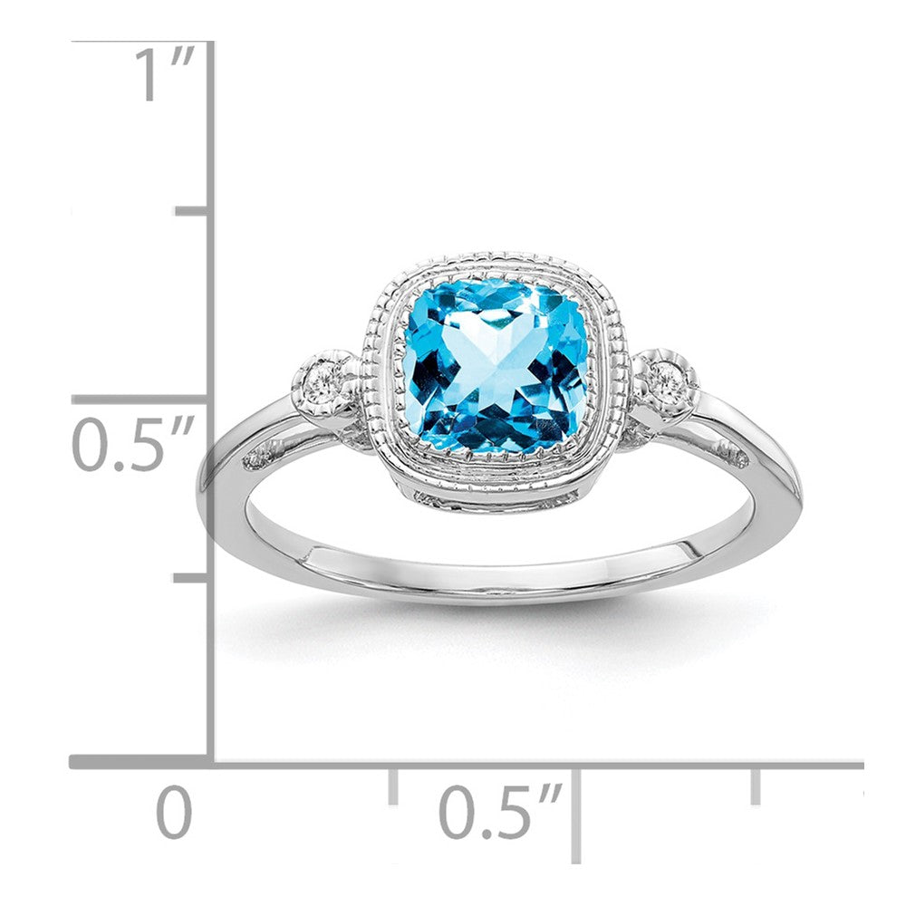 Cushion Gemstone and Diamond Rings