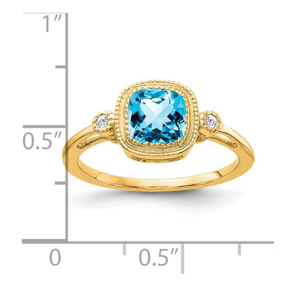 Cushion Gemstone and Diamond Rings