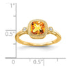 Cushion Gemstone and Diamond Rings