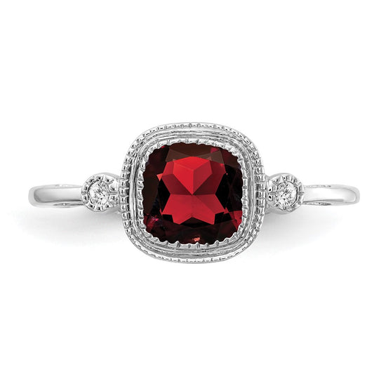 Cushion Gemstone and Diamond Rings