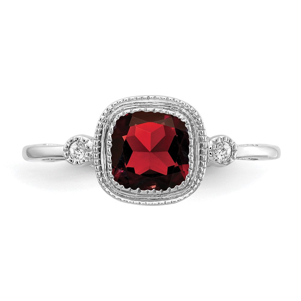 Cushion Gemstone and Diamond Rings