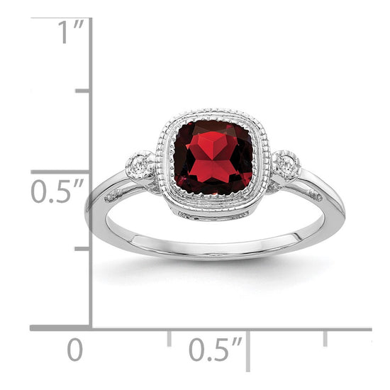 Cushion Gemstone and Diamond Rings