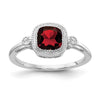 Cushion Gemstone and Diamond Rings