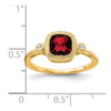 Cushion Gemstone and Diamond Rings