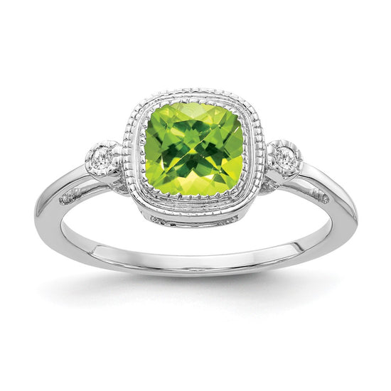 Cushion Gemstone and Diamond Rings
