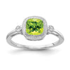 Cushion Gemstone and Diamond Rings
