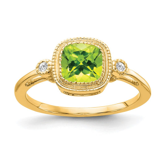 Cushion Gemstone and Diamond Rings
