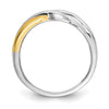 14k Two-tone 3-Stone 1/6 carat Diamond Complete Men's Ring