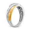 14k Two-tone 5-Stone 1/4 carat Diamond Complete Men's Ring