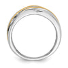14K Two-Tone Diamond Men's Rings