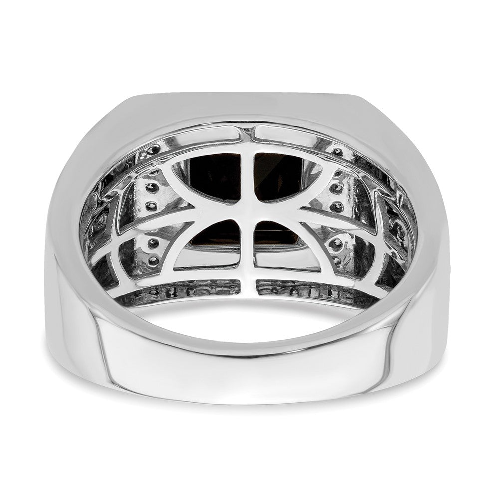 Gold Diamond and Oynx Mens Ring