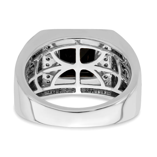Onyx and Diamond Mens Cross Rings