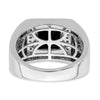 Onyx and Diamond Mens Cross Rings