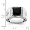 Gold Diamond and Oynx Mens Ring