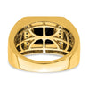 Gold Diamond and Oynx Mens Ring