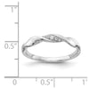 14k White Gold 1/20 carat Diamond Fancy Twist Ring