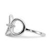 14k White Gold 1/6 carat Diamond Fancy Circles Ring