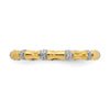 14k 3mm 1/5 carat Diamond Fancy Bamboo Band