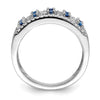 14k White Gold Diamond and Gemstone Fancy Ring