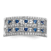 14k White Gold Diamond and Gemstone Fancy Ring