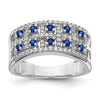 14k White Gold Diamond and Gemstone Fancy Ring