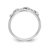 White Gold Diamond and Gemstone Fancy Twist Rings