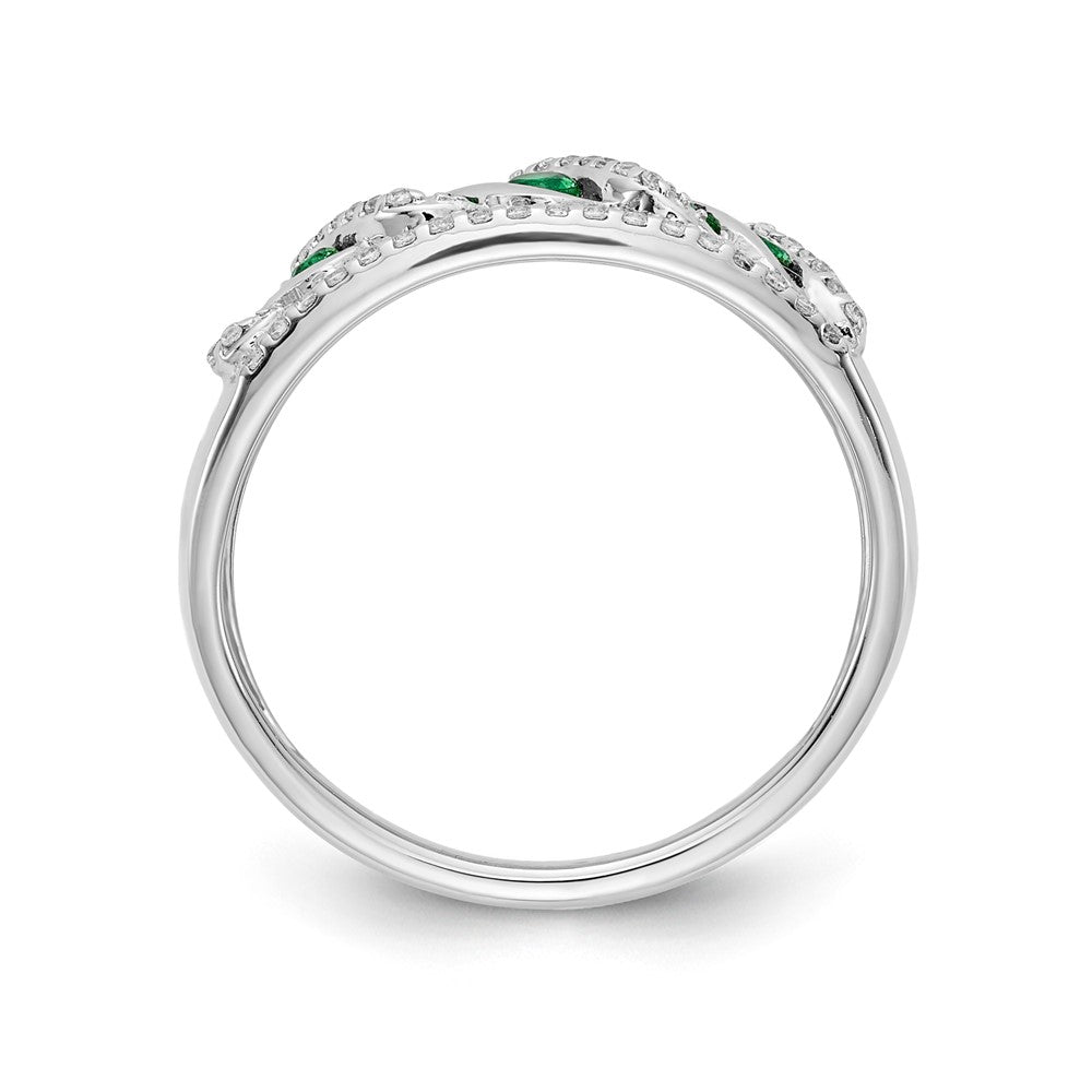 White Gold Diamond and Gemstone Fancy Twist Rings