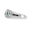 White Gold Diamond and Gemstone Fancy Twist Rings