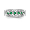 White Gold Diamond and Gemstone Fancy Twist Rings