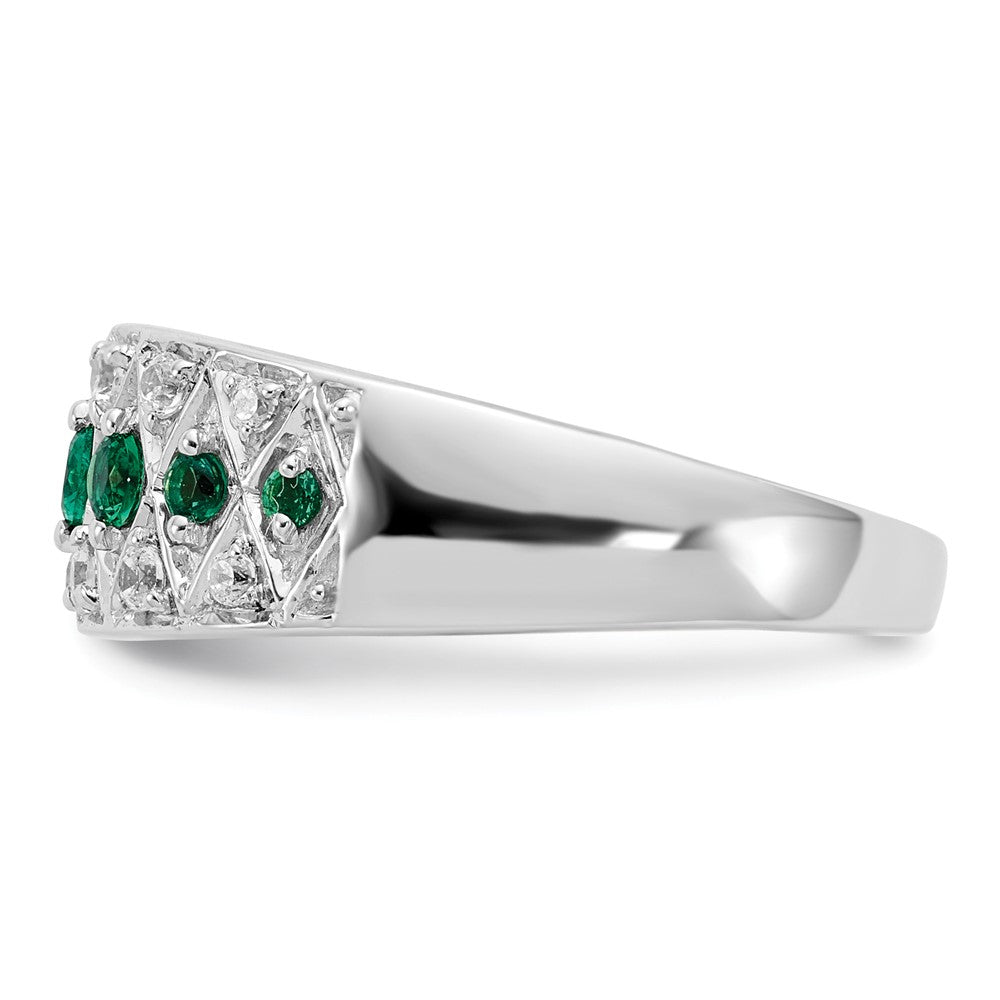 14k White Gold Diamond and Gemstone Fancy Rings