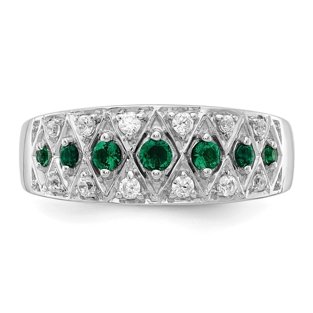 14k White Gold Diamond and Gemstone Fancy Rings