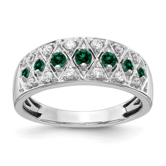 14k White Gold Diamond and Gemstone Fancy Rings