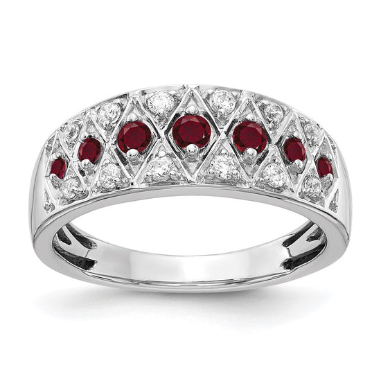 14k White Gold Diamond and Gemstone Fancy Rings