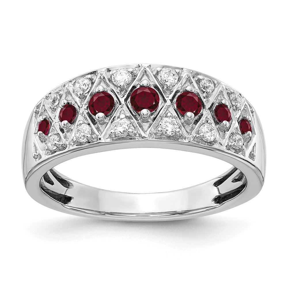 14k White Gold Diamond and Gemstone Fancy Rings