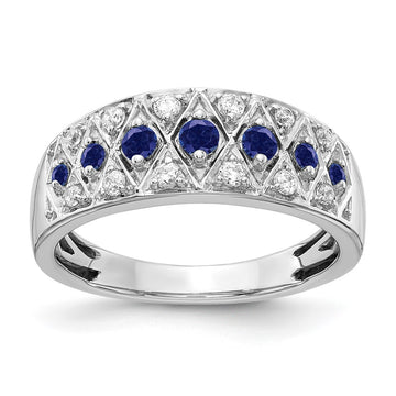 14k White Gold Diamond and Gemstone Fancy Rings
