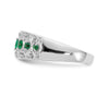 14k White Gold Diamond and Gemstone Fancy Rings