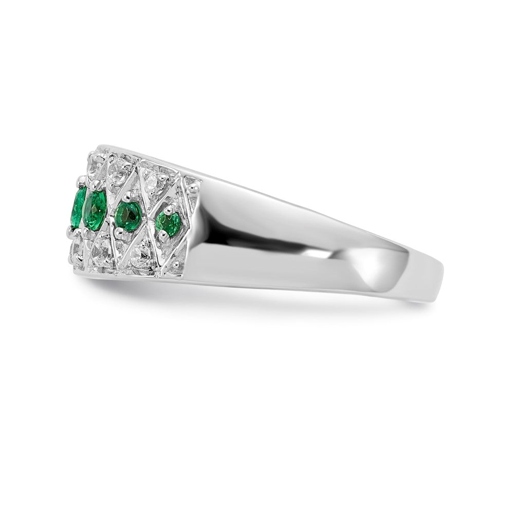 14k White Gold Diamond and Gemstone Fancy Rings